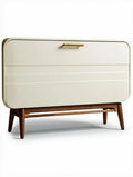 Storage cabinet with wooden legs and cream finish 120 x 45 x 80cm