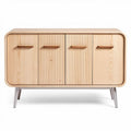 Wooden sideboard with four doors and metal legs 90 x 40 x 70cm